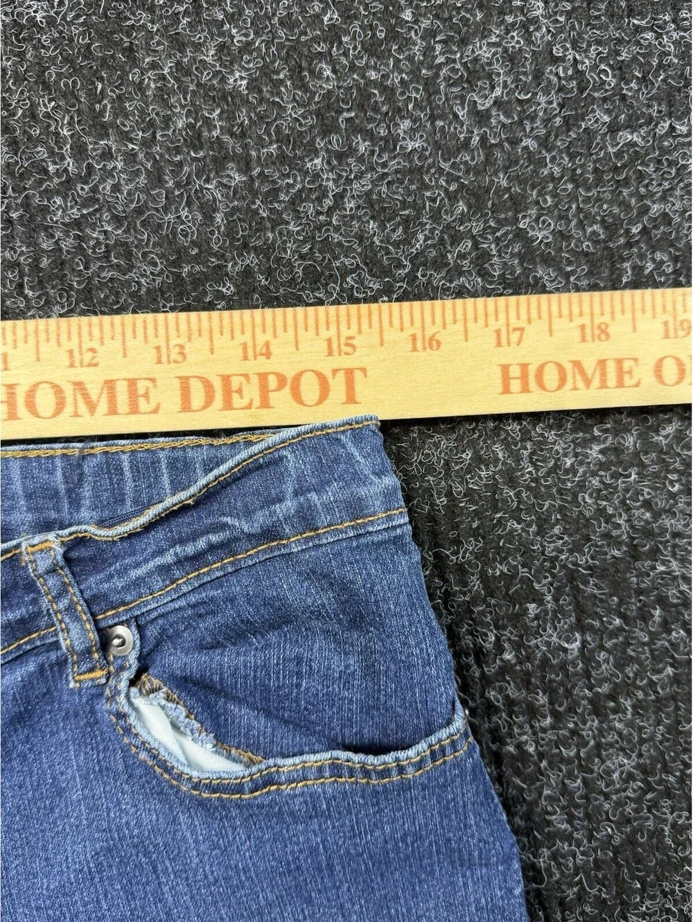 Children’s Place Girls Size 18 Plus Bootcut Jeans Medium Wash Distressed Denim